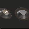 Two Black Recessed Spotlights For Ceiling Installation And Modern Lighting 3d model
