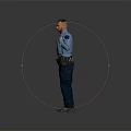 Modern Man Police Male Police 3d model
