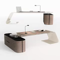 Modern Desk Boss Table Class Desk Lamp Locker 3d model