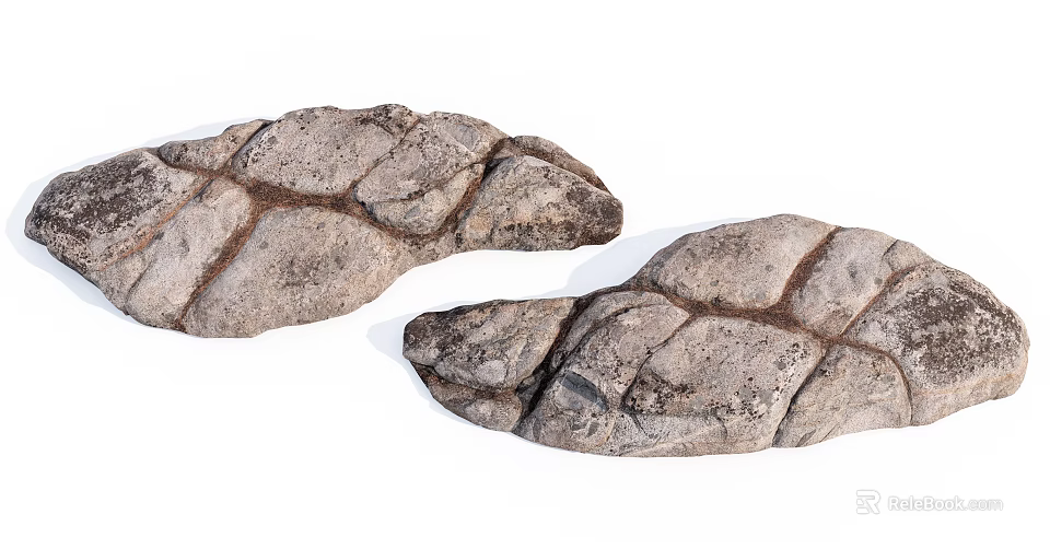 Leaf Shaped Stone Wood with Natural Texture for Rustic Home Decor 3d model