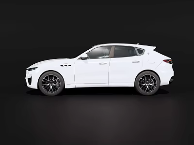 White Maserati SUV With Sleek Sporty Exterior And Black Alloy Wheels 3d model
