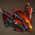 modern fighter spacecraft 3d model