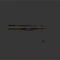 Futuristic Black Sci Fi Weapon With Yellow Pattern And Detachable Accessories 3d model