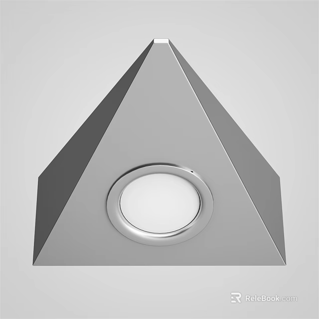 Modern Geometric Metallic Ceiling Light With Central Circular Lamp And Sleek Design For Contemporary Interior 3d model 