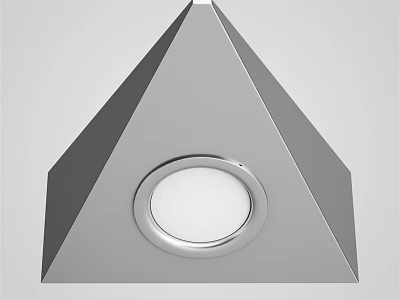 Modern Geometric Metallic Ceiling Light With Central Circular Lamp And Sleek Design For Contemporary Interior 3d model