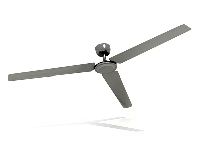 Modern Ceiling Fan With Sleek Three Blades And Metallic Finish For Home Use 3d model