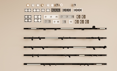 Track Spotlight Downlight Spotlight 3d model