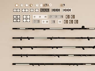 Track Spotlight Downlight Spotlight 3d model