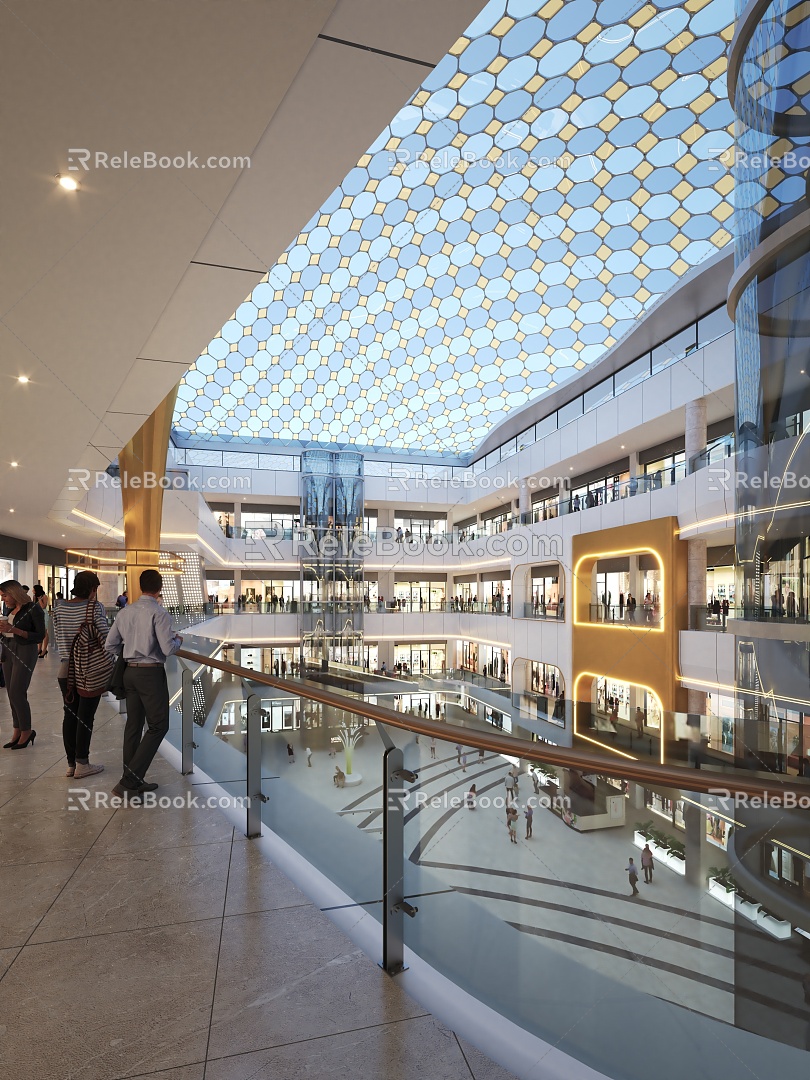 Modern Atrium Mall Atrium 3d model