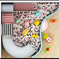 Indoor Children's Playground Equipment with Slide Ball Pit Stairs and Colorful Toys