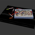 Modern Notebook Ballpoint Pen Writing Pen Structure 3d model