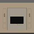 Modern Light Gray TV Background Wall With Fabric Panels And Wall Sconces Design