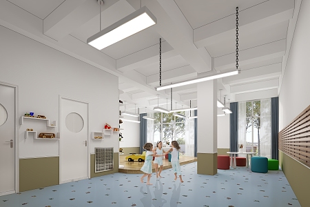 Modern Kindergarten Classroom 3d model