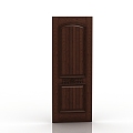 European-style solid wood door 3d model