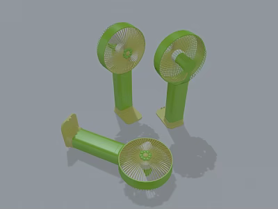 Green Air Cooler Fans With Modern Design And Stable Stand For Household Use 3d model