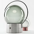 Modern Table Lamps With Glass Globe Shades Metal Frames And Concrete Bases