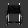 Durable Industrial Wheelchair With Steel Frame And Black Seat For Mobility Support