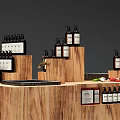 Modern Display Stand Aesop Wooden Booth Display Stand Cosmetics Display Stand Display Cabinet Washstand Front Desk Store 3d model