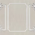 Classical Carved Wall Panels With Ornate Corner Designs And Smooth Central Surface