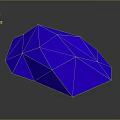 Blue Polyhedral Gemstone With Geometric Facets And Glossy Surface