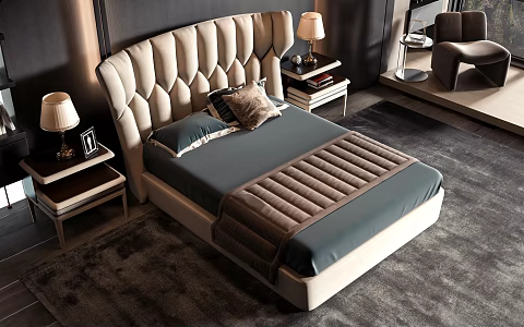 Style Commodity Bed 3d model