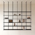 Modern Bookcase Hanging Bookshelf Decorative Rack 3d model