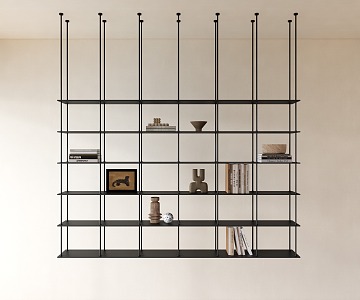 Modern Bookcase Hanging Bookshelf Decorative Rack 3d model