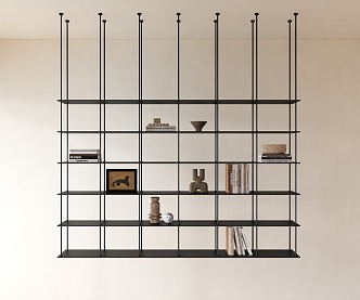 Modern Bookcase Hanging Bookshelf Decorative Rack 3d model