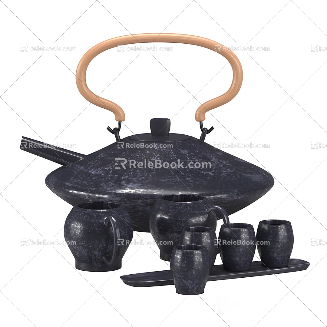 Teapot Water Cup Zen Teapot 3d model