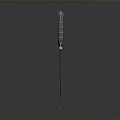 Medieval Sword with Decorative Hilt Round Pommels and Metal Blade
