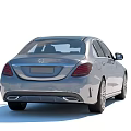 Silver Mercedes Benz Sedan With Modern Front Grille Headlights And Alloy Wheels