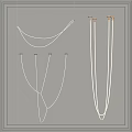 Modern chandelier luminaire combination 3d model