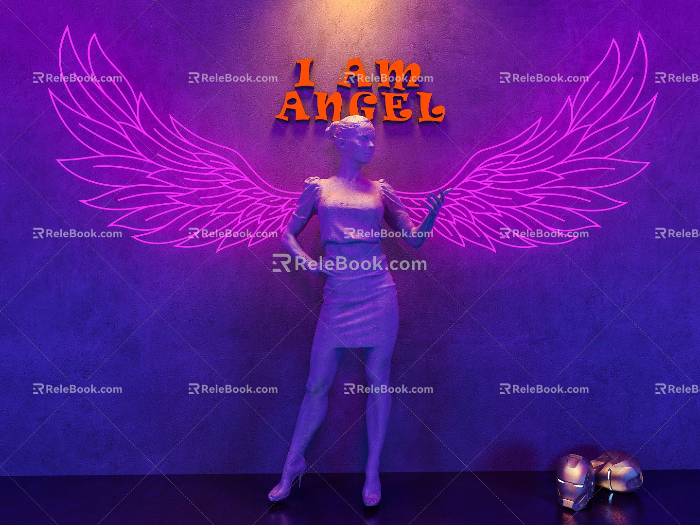 Modern model angel wings 3d model