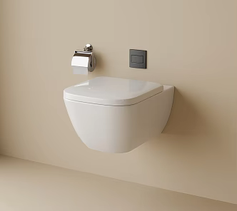 Wall-mounted toilet 3d model