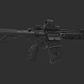 Tactical Modern Assault Rifle with Scope Mount Detachable Magazine and Ergonomic Grip