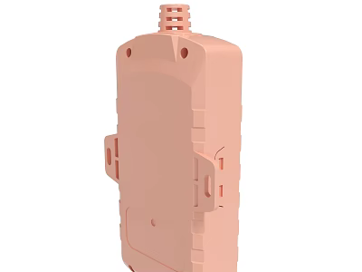 Pink Durable Device Enclosure With Structural Design Secure Clips And Interface 3d model