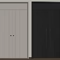 Modern Paneled Double Doors In Light And Dark Colors For Home Interior