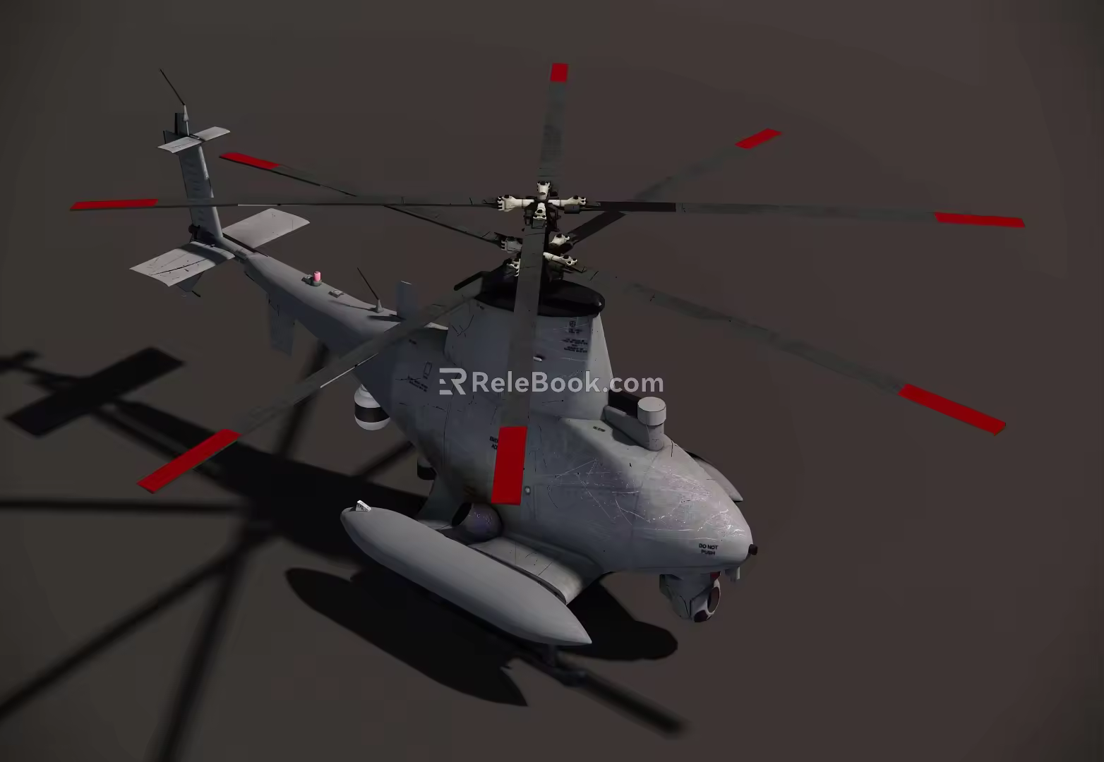 modern unmanned reconnaissance aircraft 3d model