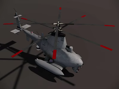 Gray Military Fighter Jet With Red Accent Markings And Aerodynamic Structure 3d model