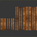 Wooden Strips Of Various Sizes Featuring Natural Wood Grain Arranged For Material