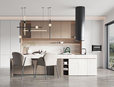 Open kitchen Modern kitchen 3d model