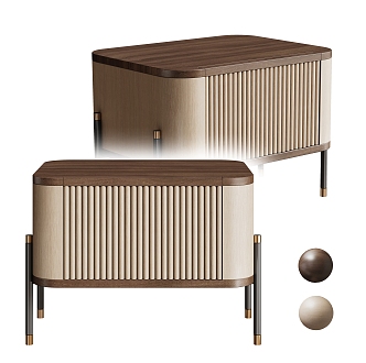 Modern FENDI bedside table 3d model