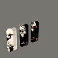 Skateboards As Fitness Sport Equipment With Various Designs And Colorful Wheels