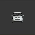White Commercial Van With Open Doors And Interior Storage Compartments 3d model