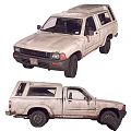 Vintage Toyota SUV Classic Vehicle With Weathered Exterior And Retro Design