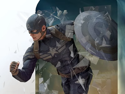 Captain America Superhero Character In Classic Uniform With Vibranium Shield And Dynamic Action Pose 3d model