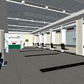 Modern Bank Hall Bank Office Hall Service Center Service Hall Convenience Service Hall Reception Hall Waiting Area 3d model