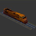 Modern vintage train steam train train carriage locomotive head 3d model