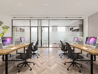 modern public office area office 3d model
