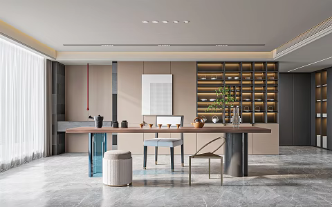 Modern Tea Room 3d model